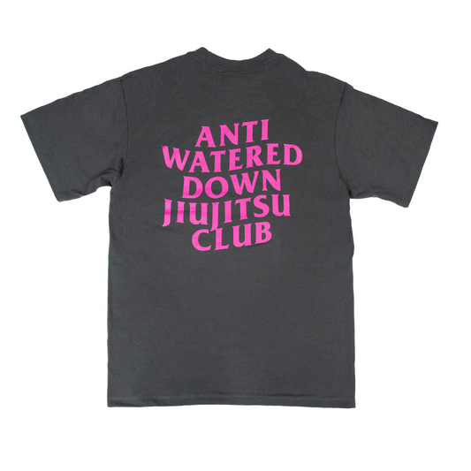 Anti Watered Down Tee (Charcoal and Fusia)